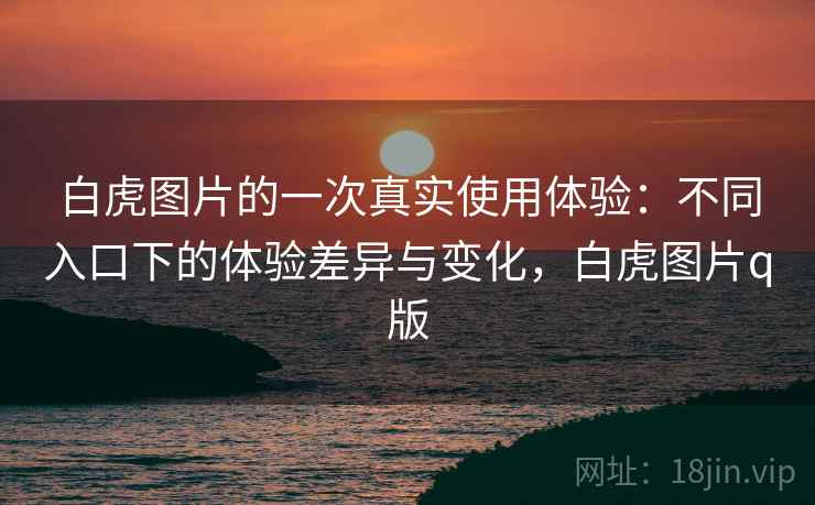 白虎图片的一次真实使用体验：不同入口下的体验差异与变化，白虎图片q版