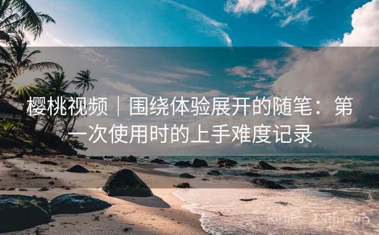 樱桃视频｜围绕体验展开的随笔：第一次使用时的上手难度记录