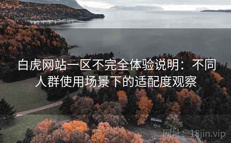 白虎网站一区不完全体验说明：不同人群使用场景下的适配度观察