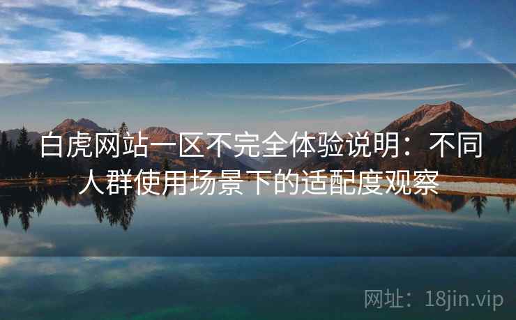 白虎网站一区不完全体验说明：不同人群使用场景下的适配度观察