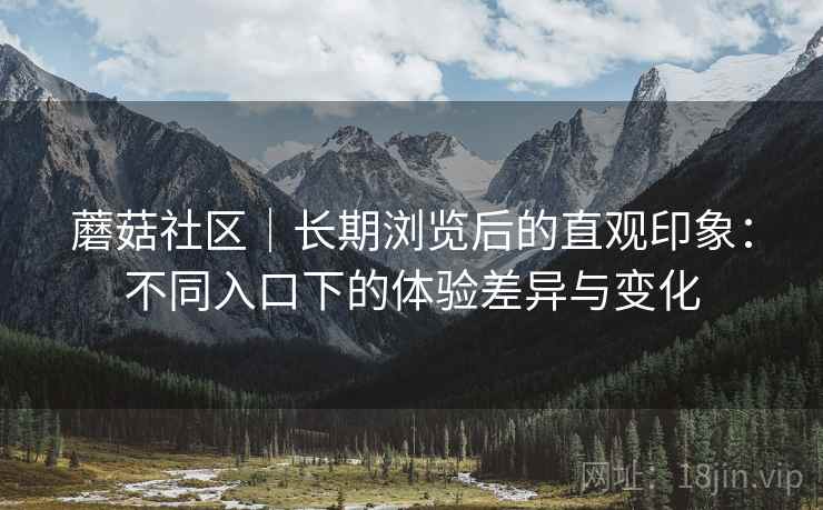 蘑菇社区｜长期浏览后的直观印象：不同入口下的体验差异与变化
