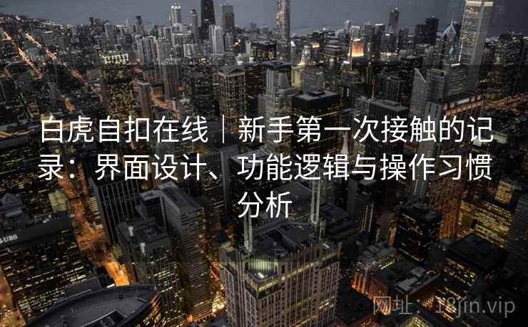 白虎自扣在线｜新手第一次接触的记录：界面设计、功能逻辑与操作习惯分析