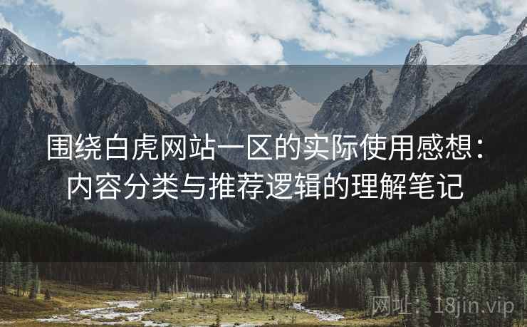 围绕白虎网站一区的实际使用感想：内容分类与推荐逻辑的理解笔记